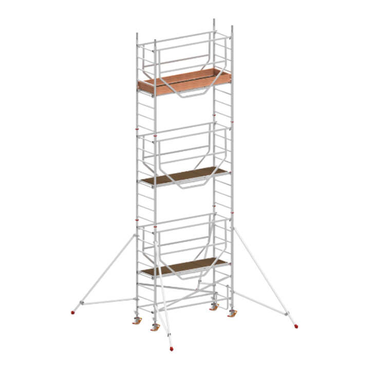 Échafaudage roulant ADVANCED SAFE-T avec stabilisateurs, module 1+2+3 Hymer