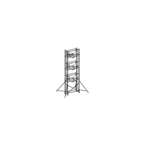 Échafaudage roulant ADVANCED SAFE-T avec stabilisateurs, module 1+2+3+KIT Hymer