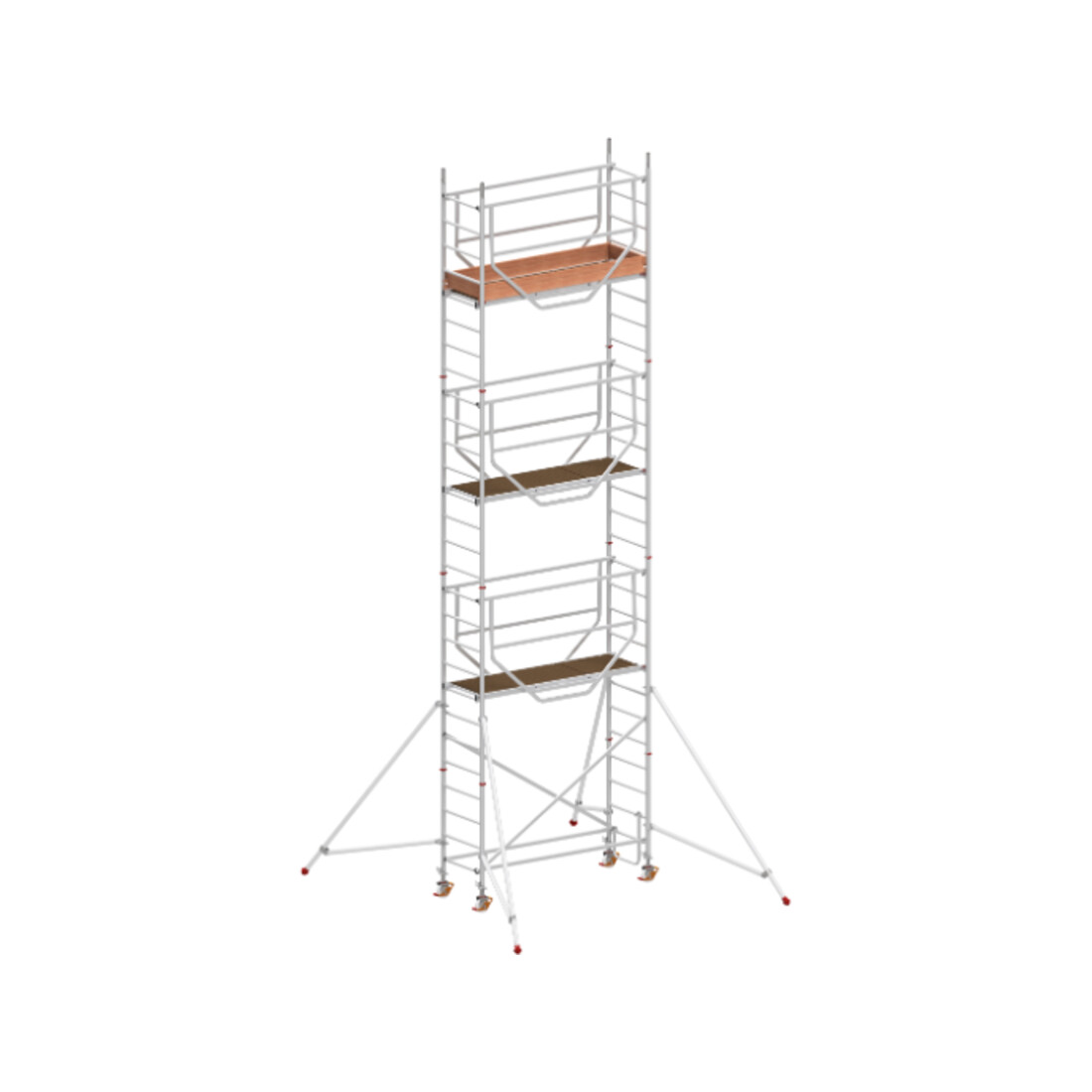 Échafaudage roulant ADVANCED SAFE-T avec stabilisateurs, module 1+2+3+KIT Hymer