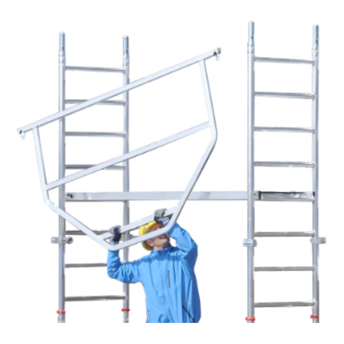 Échafaudage roulant ADVANCED SAFE-T avec stabilisateurs, module 1+2 Hymer