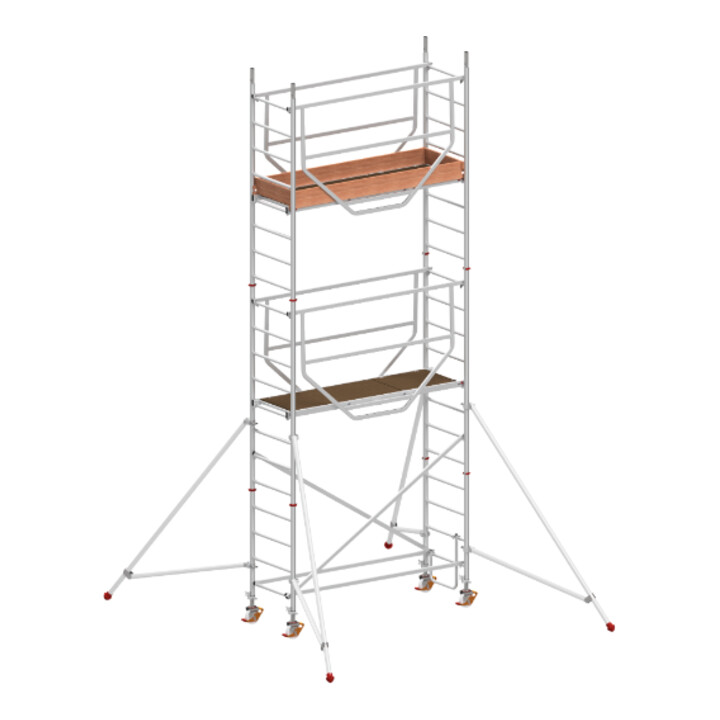 Échafaudage roulant ADVANCED SAFE-T avec stabilisateurs, module 1+2+KIT Hymer