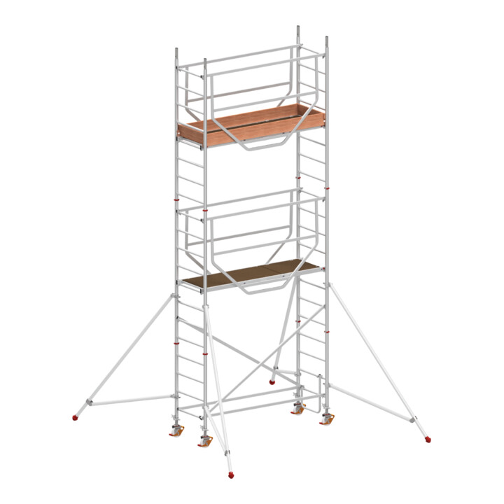 Échafaudage roulant ADVANCED SAFE-T avec stabilisateurs, module 1+2+KIT Hymer