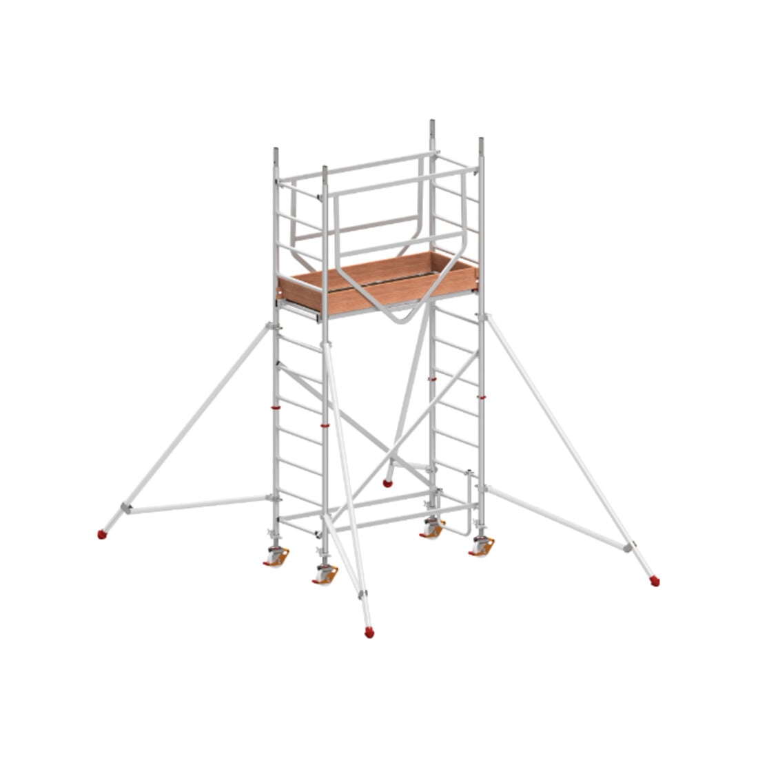 Échafaudage roulant ADVANCED SAFE-T avec stabilisateurs, module 1+KIT+kit de stabilisateurs Hymer