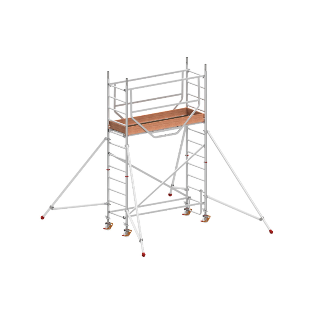 Échafaudage roulant ADVANCED SAFE-T avec stabilisateurs, module 1+KIT+kit de stabilisateurs Hymer