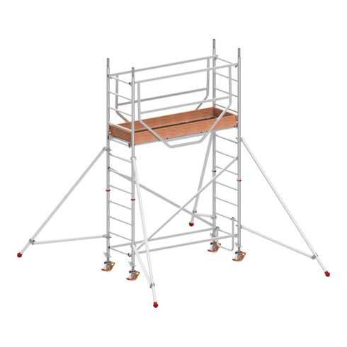 Échafaudage roulant ADVANCED SAFE-T avec stabilisateurs, module 1+KIT+kit de stabilisateurs Hymer