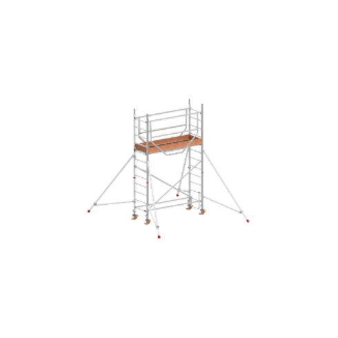Échafaudage roulant ADVANCED SAFE-T avec stabilisateurs, module 1+KIT+kit de stabilisateurs Hymer