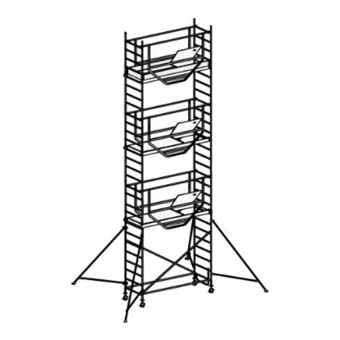Échafaudage roulant ADVANCED SAFE-T avec stabilisateurs, module 2 Hymer