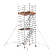 Échafaudage roulant avec escaliers intérieurs et stabilisateurs, hauteur de portée 6,40 m Hymer-1