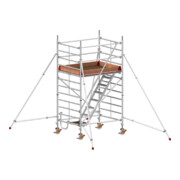 Échafaudage roulant avec escaliers intérieurs, hauteur de portée 4,40 m Hymer