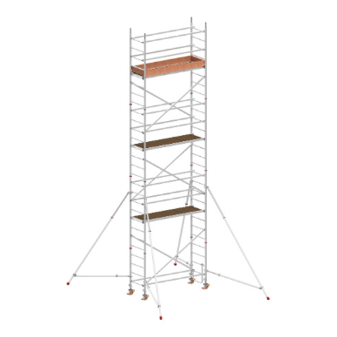 Échafaudage roulant avec stabilisateurs, hauteur de portée 8,27 m Hymer