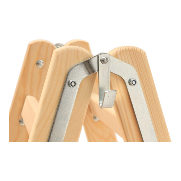 Échelle double à échelons en bois, accès des deux côtés, 2x5 échelons Hymer