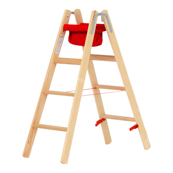 Échelle double à marches en bois, accès des deux côtés, 2x4 marches Hymer