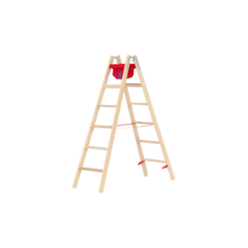 Échelle double à marches en bois, accès des deux côtés, 2x6 marches Hymer