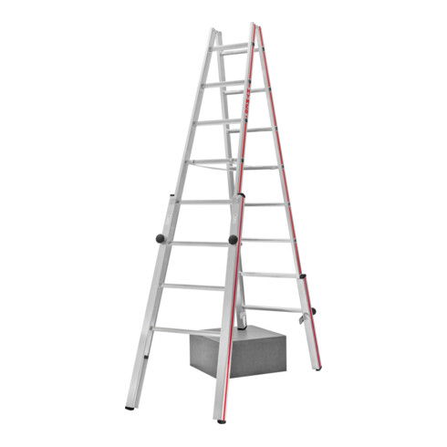Échelle double pour escaliers, 2x8 échelons Hymer