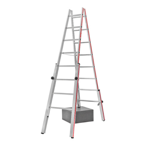 Échelle double pour escaliers, 2x8 échelons Hymer