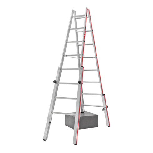 Échelle double pour escaliers, 2x8 échelons Hymer