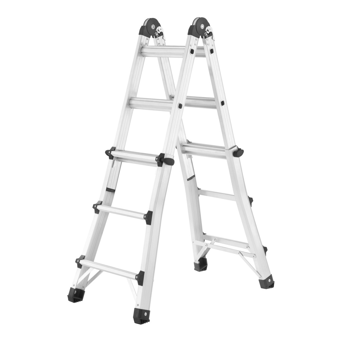 Échelle multifonction aluminium Hailo M80, 4x3 échelons