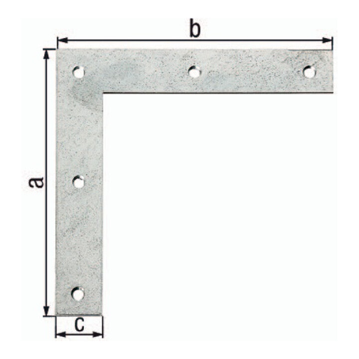 Eckwinkel L.120x120mm B.20mm S.1,5mm STA sendzimirverzinkt GAH