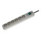 Eco-Line protection de surtension 13.500 A 6 prises gris clair 1,5 m H05VV-F 3G1,5-5