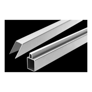 ECOSTECK Set Aluminium 32/25 x 20 x 900mm Silber Start & Abschluss