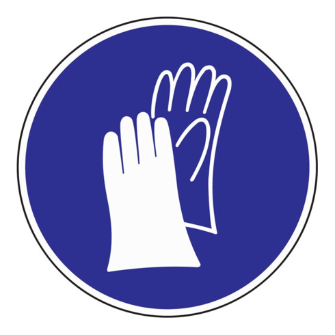 Ecran de protection des mains en plastique D.200mm bleu/blanc