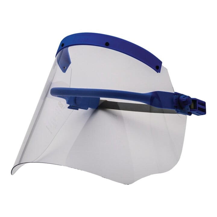 Écran protecteur p. électricien clair comme cristal, avec porte-casque 460 x 200