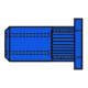 Écrou à river tige de rivet d x l 11 x 17 mm M8 acier Standard (tête plate ronde