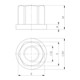 Écrou allongé AMF n° 6334 M14 Ouv 22mm-3
