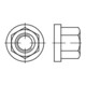 Écrou hexagonal à collet DIN 6331, 1,5 d haut, 10 galZn M24 HP-1