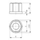 Écrou hexagonal AMF en acier DIN 6331, brillant, tourné et fraisé-4