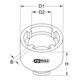 Écrous à encoche KM6 1/2", embouts internes KS Tools
