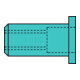 Ecrous aveugles Gesipa A2 acier inox M 8 x 11 x 17