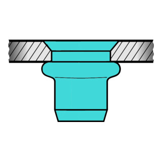 Ecrous à rivet aveugle Gesipa Tête fraisée en acier inoxydable A2