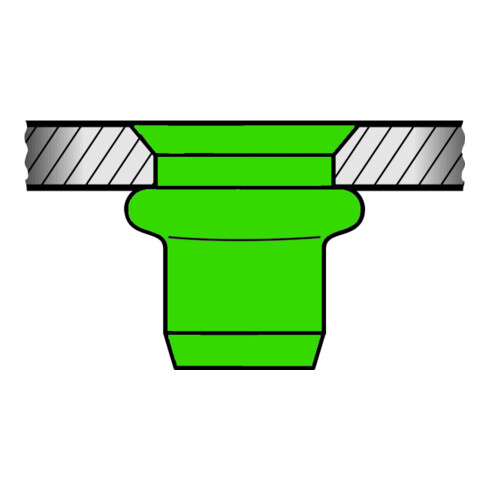 Ecrous aveugles Gesipa A4 en acier inoxydable tête fraisée M 4 x 6 x 12