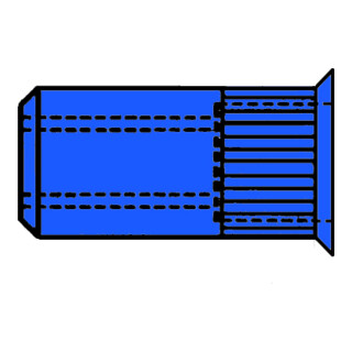 Gesipa Écrous à sertir en aveugle acier moleté petite tête petite tête