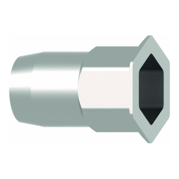 Ecrous aveugles Gesipa écrous hexagonaux section A4 acier inox petite tête M 5 x 7 x 12,5