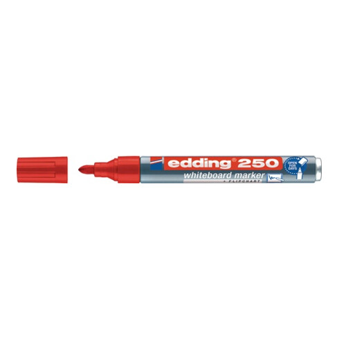 Edding Boardmarker 250 rot Rundspitze abwischbar Strichbreite ca.1,5-3mm