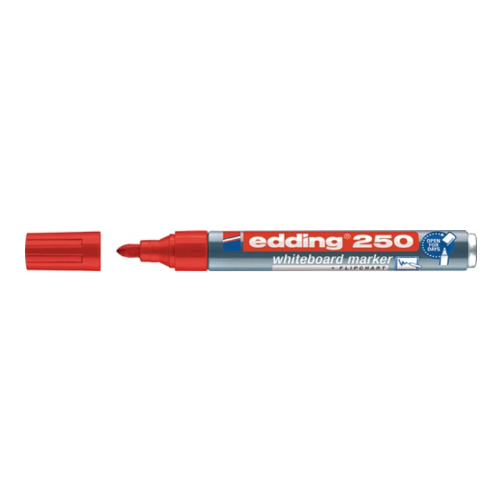 Edding Boardmarker 250 rot Rundspitze abwischbar Strichbreite ca.1,5-3mm
