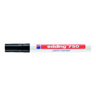Edding Lackmarker 750 schwarz Rundspitze Strichbreite