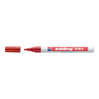 edding Lackmarker 751 4-751002 1-2mm Rundspitze permanent rot
