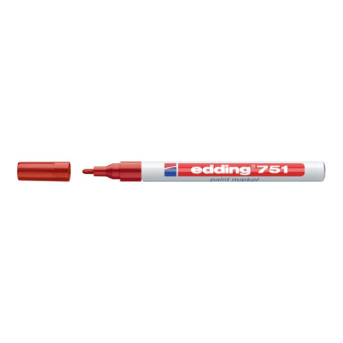 edding Lackmarker 751 4-751002 1-2mm Rundspitze permanent rot