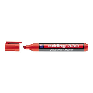edding Permanentmarker 330 4-330002 1-5mm Keilspitze rot