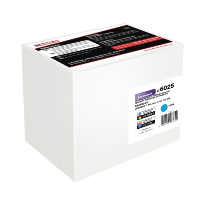 edding Toner 18-6025 wie Lexmark C544X2CG/C544X1CG cyan