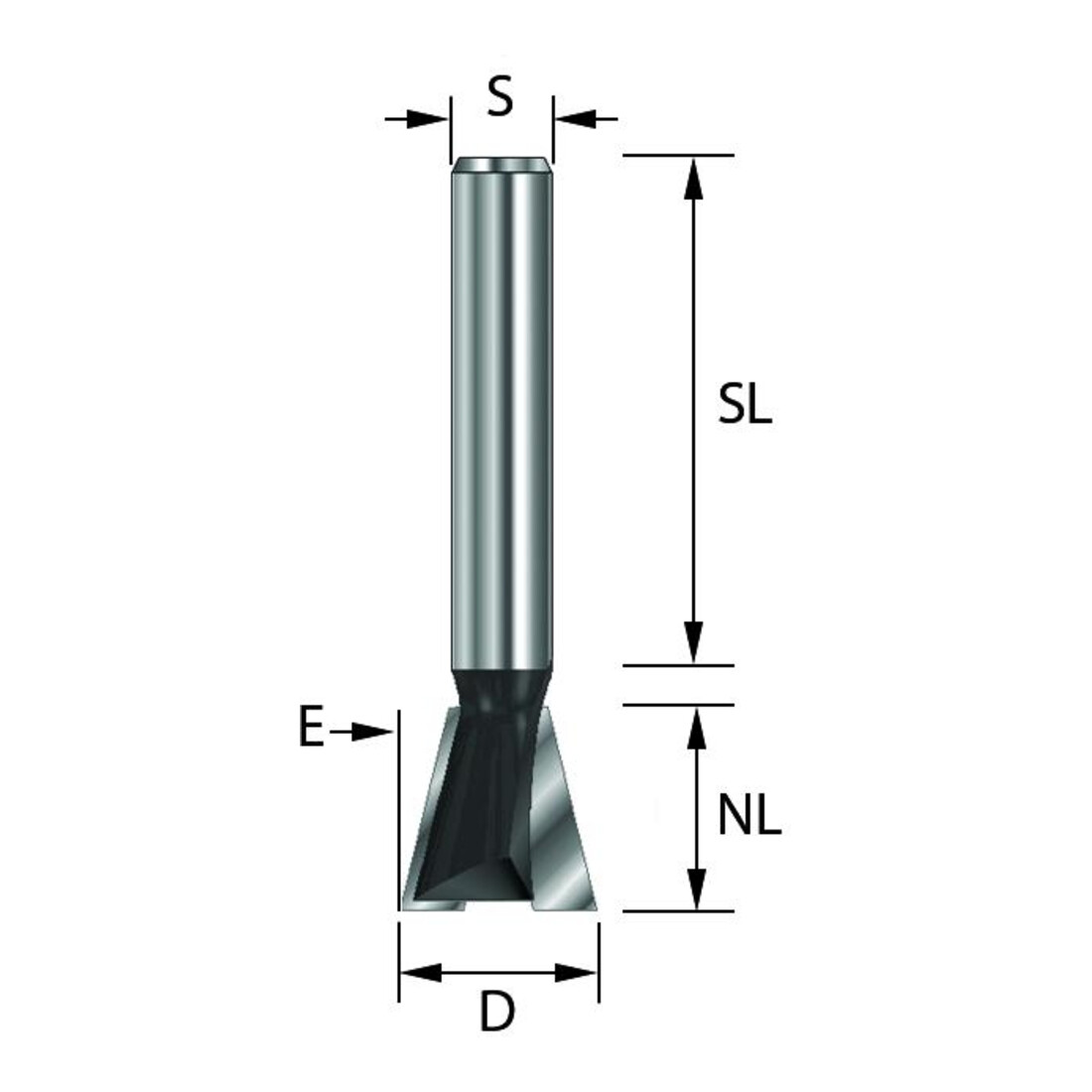 Edessö Fresa HW- (HM), Z=2, ø25,4 NL22,2, GL68 S12 W14 gradi