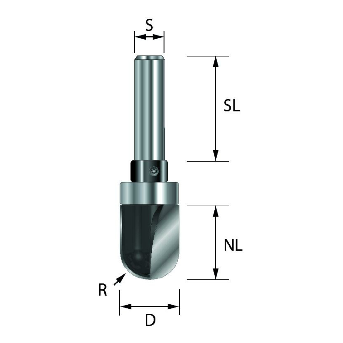 EDESSÖ HW- (HM) coupe-gouttière, Z=2, avec roulement à billes côté arbre, diamètre 12 NL12, GL48 S8 W R6