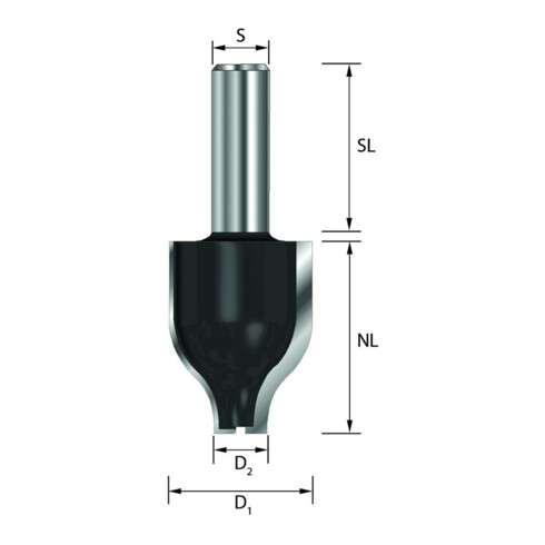 EDESSÖ HW- (HM) coupeuse à platine verticale B, Z=2, diamètre 31,8 NL41,3, GL82 S12
