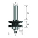 Profil EDESSÖ HW- (HM) et contre-profil A, Z=2, roulement à billes en dessous 41 mm-1