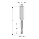 EDESSÖ VHW- Punta per tasselli in metallo duro completo, Z=2+2 taglienti + smussatore, vite di regolazione, rotazione destra-1