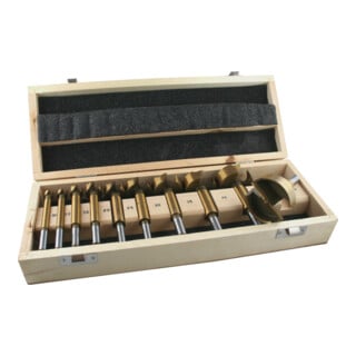 Edessö Set di punte Forstner in acciaio SP SF3, 10pz. rivestiti in TiN