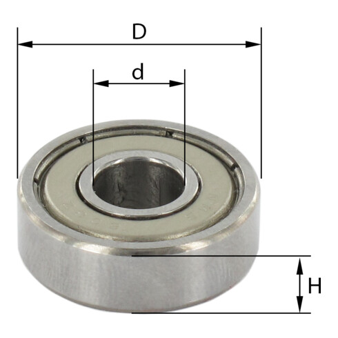 EDESSÖ diamètre du roulement à billes 28 x 8 x 9 mm utilisable avec toutes les fraises